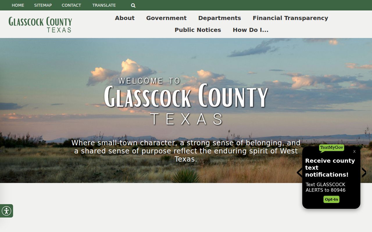 Glasscock County homepage